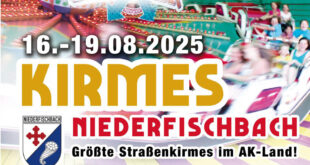 Größte Straßenkirmes im Kreis Altenkirchen startet am 16. August in Niederfischbach