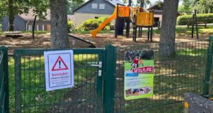 Wichtige Information: Spielplatz gesperrt